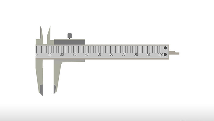 简单扁平画风机械设备类卡尺mg动画