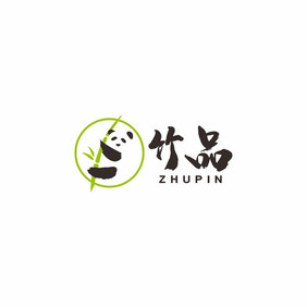 熊猫竹子纸抽纸巾竹子用品LOGO标志VI