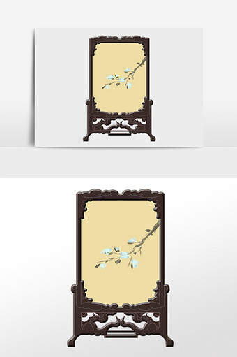 古风古典屏风门口隔断