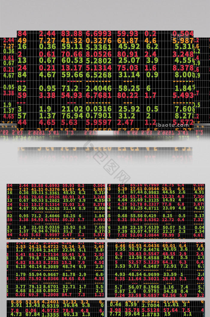数字股票显示大屏背景视频