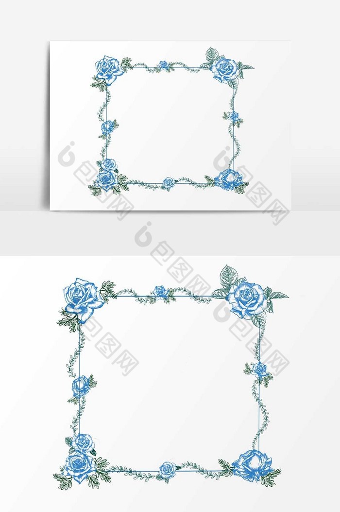 韩式浪漫玫瑰边框图片图片