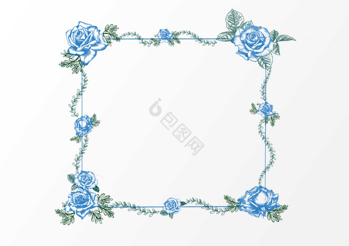 韩式浪漫玫瑰边框图片