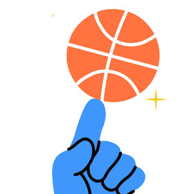 运动相关手指旋转篮球动图GIF