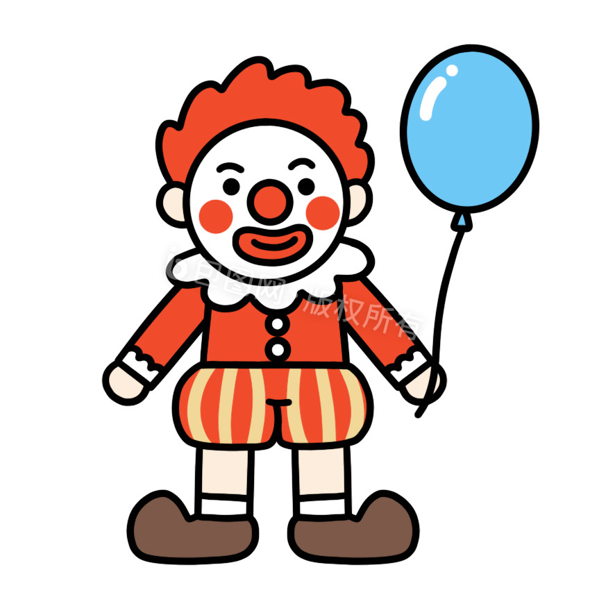 愚人节小丑表情包气球图片