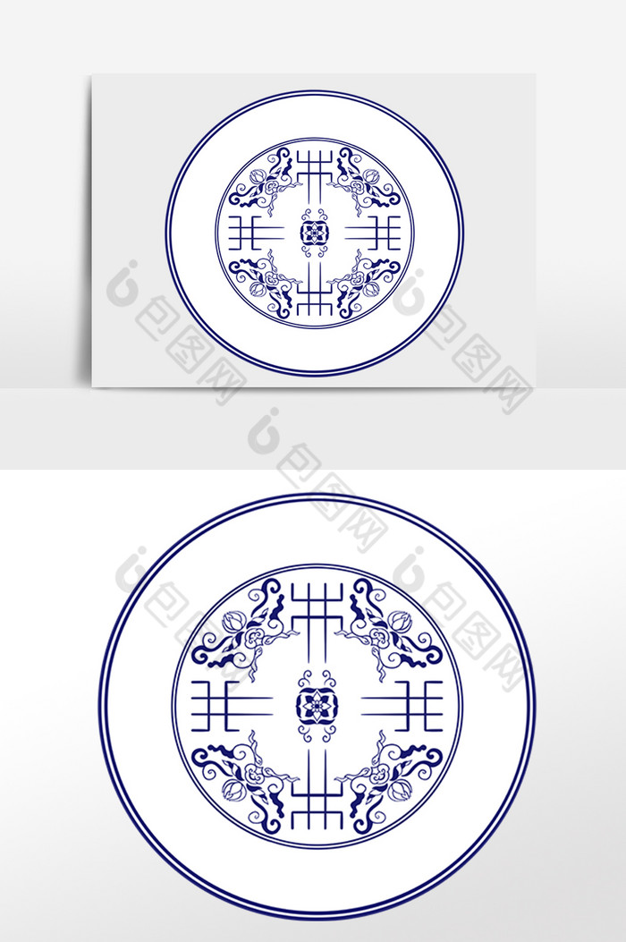 青花瓷花纹瓷器盘子图片图片