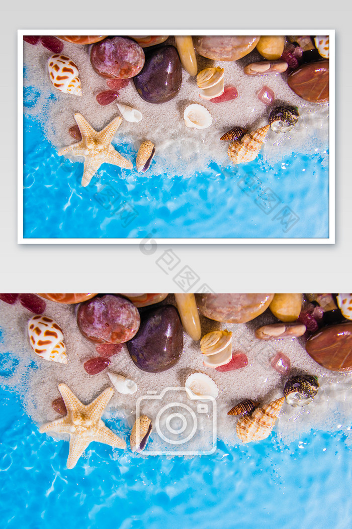 海洋水纹和贝壳摄影图图片图片