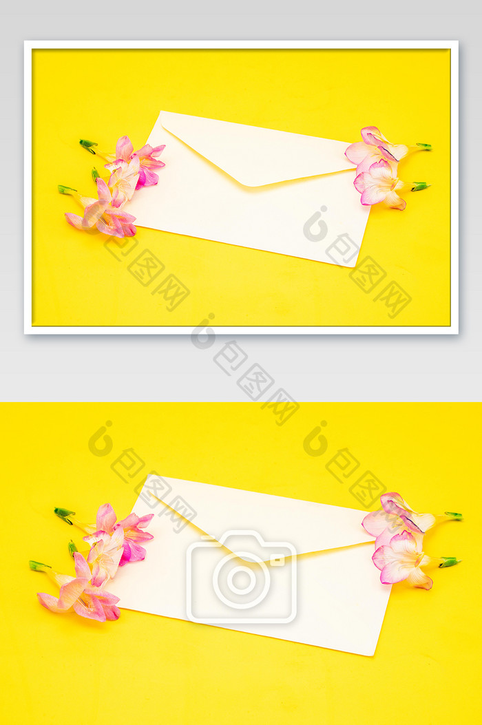 小花花朵装饰信封