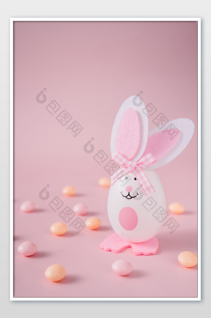 粉色可爱复活节复活蛋兔子图片图片