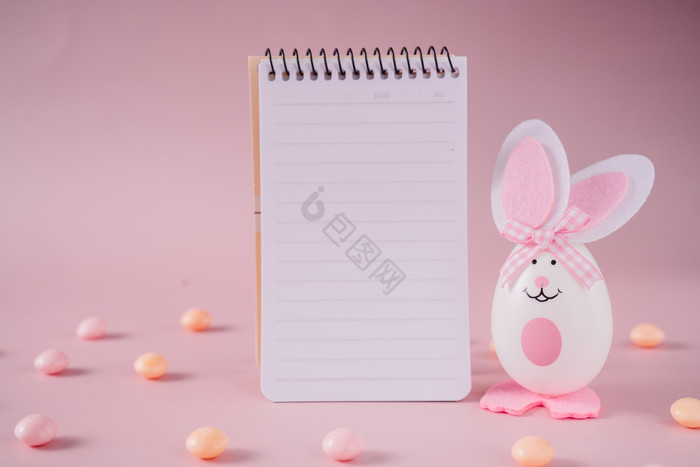 粉色可爱复活节兔子复活蛋图片