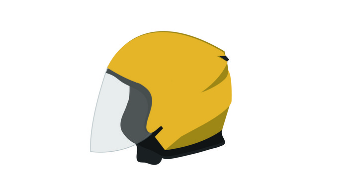 简约扁平画风生活类生活用品头盔mg动画