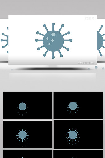 简单扁平画风生物类生物病毒mg动画图片