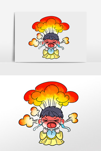 卡通手绘火辣辣太辣了