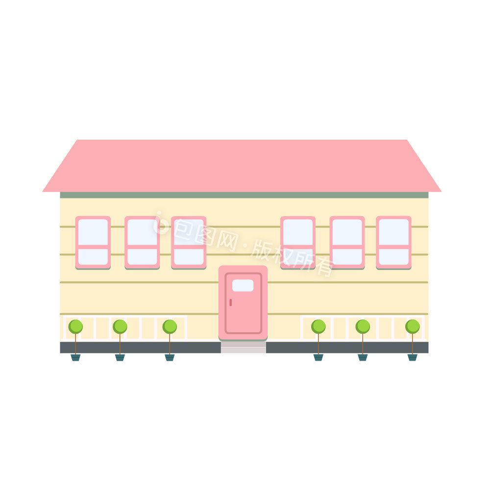 MG动画房产粉色建筑房子动图GIF图片