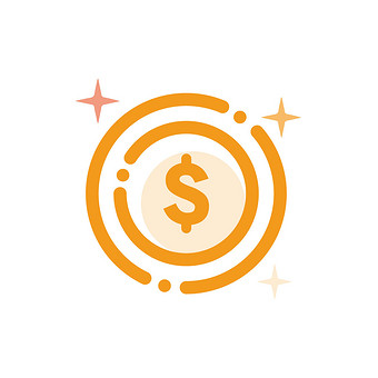 金色理财环形资金icon图标动图gif