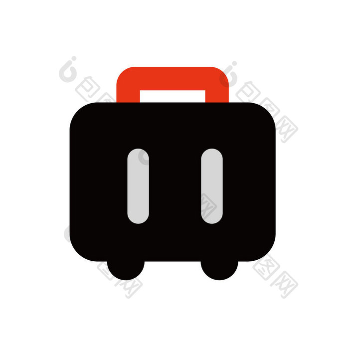 简约双色办公旅行箱icon图标动图GIF