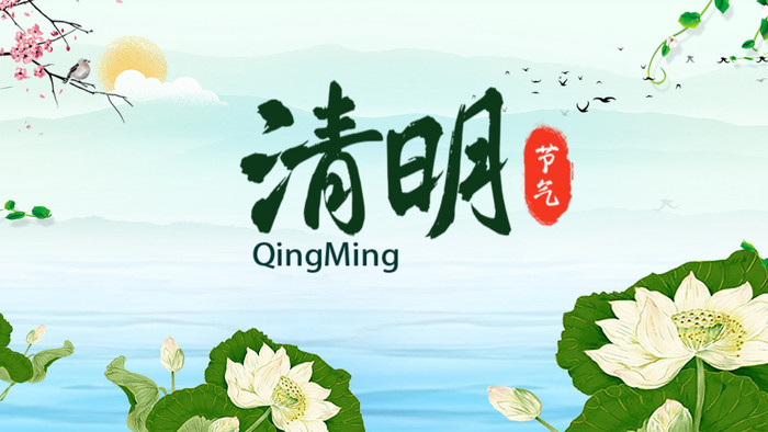 mg动画二十四节气清明节原创视频ae模板