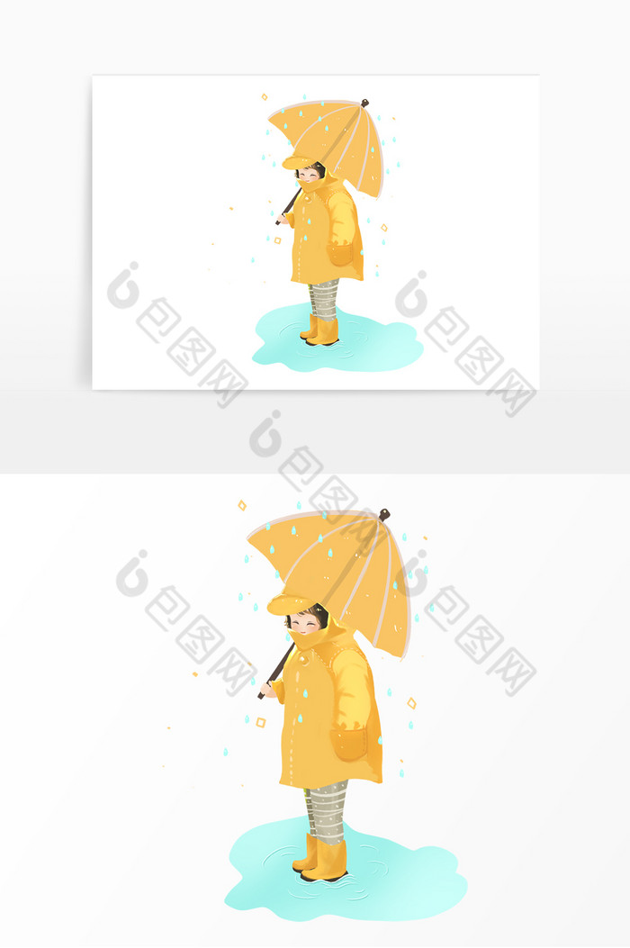 谷雨儿童插画图片图片