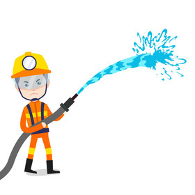 安全宣传消防员灭火动图gif