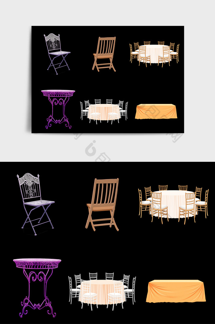 紫色椅子唯美主题婚礼元素图片图片