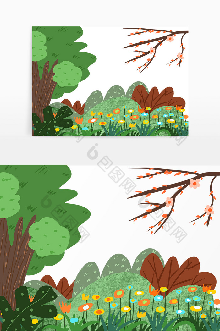色差植物树叶边框图片图片