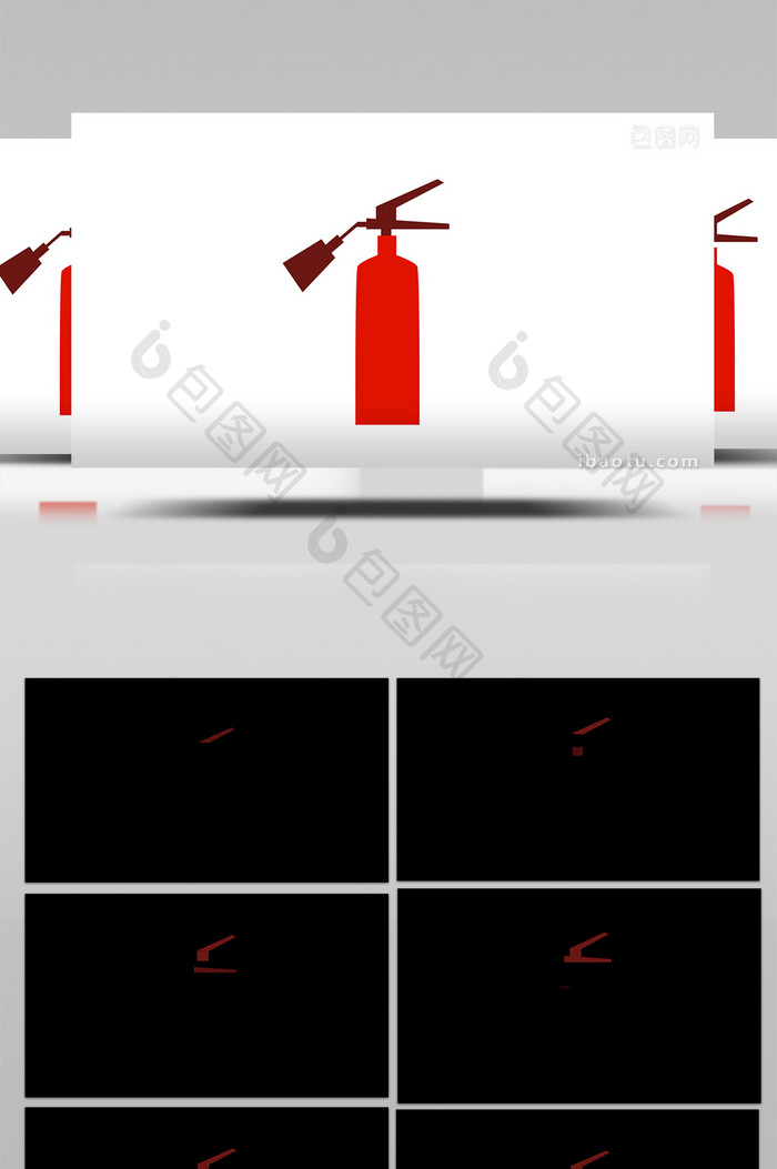 简单扁平画风工具类消防安全灭火器mg动画