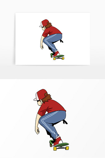 男孩极限运动滑滑板