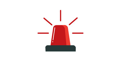 简单扁平画风生活用品类警报器mg动画