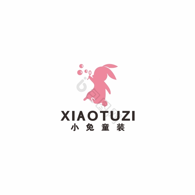 小兔子服装童装婴儿用品logo标志vi图片