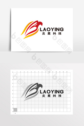 老鹰科技物流科技电子LOGO标志VI图片