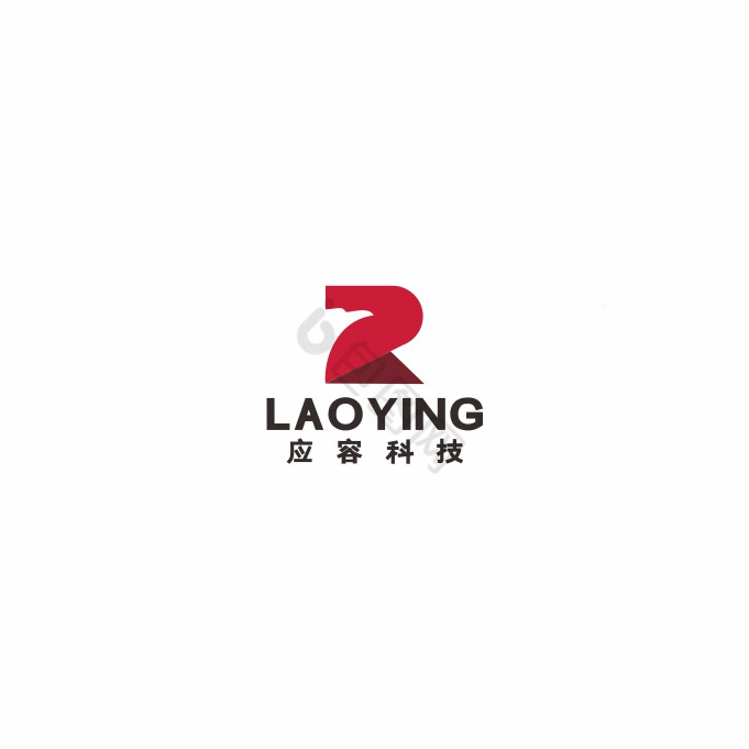 字母R科技数码科技电子鹰LOGO标志VI图片