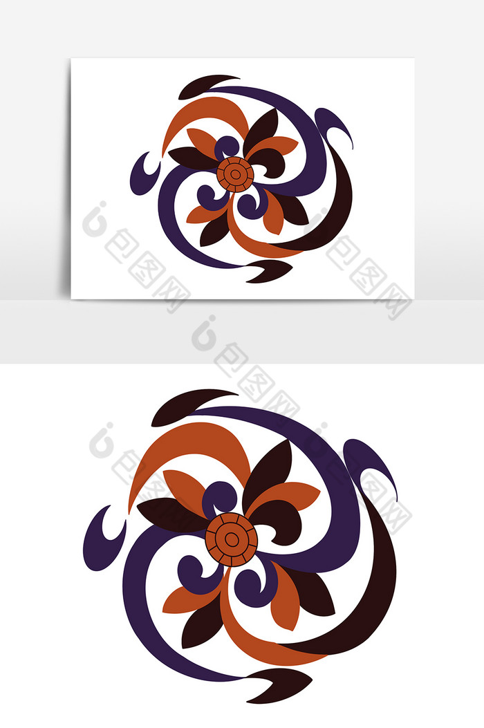 古典花纹敦煌壁画小图片