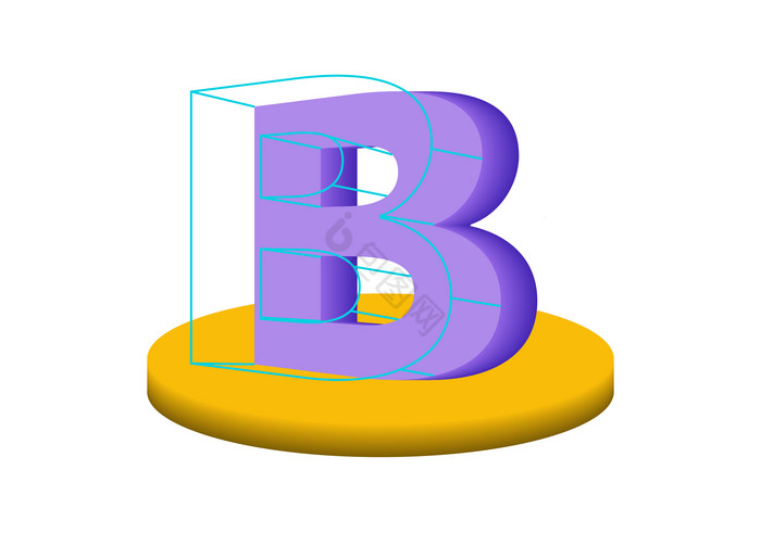 字母B字体图片