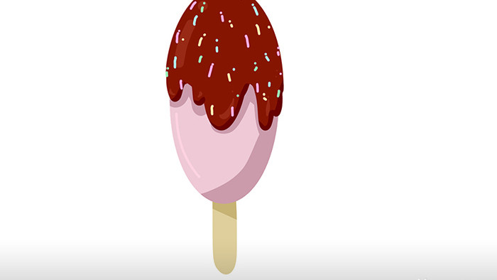 简单扁平画风食物类雪糕甜品mg动画