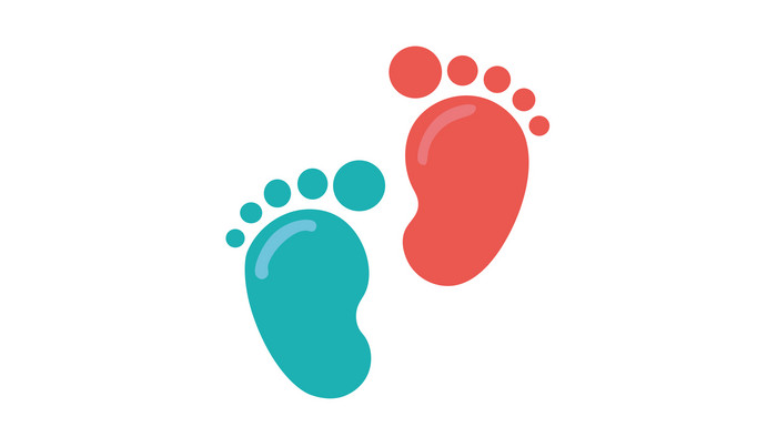 简单扁平画风肢体类脚丫脚印mg动画