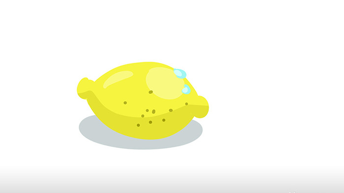 简单扁平画风食物类水果类柠檬mg动画