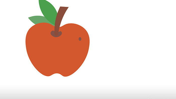 简单扁平画风食物类水果类红苹果mg动画