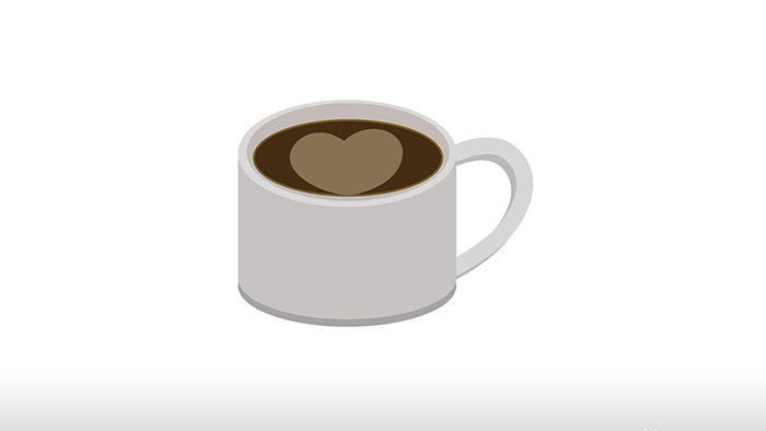 简单扁平画风食品类饮料咖啡mg动画