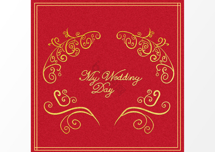 烫金花式Weddingday烫金字图片