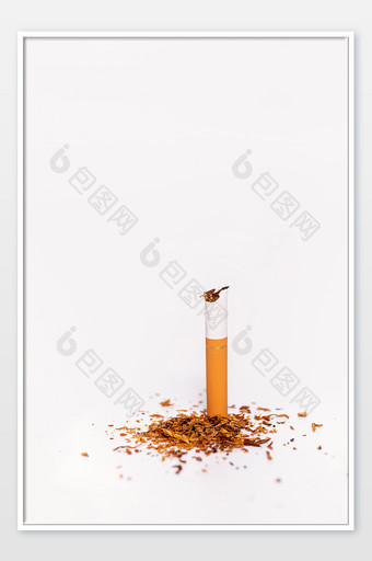 世界无烟日创意白色背景摄影图图片