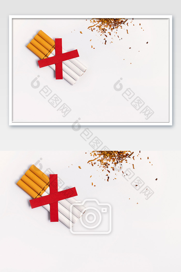 世界无烟日禁烟创意白色背景图片图片
