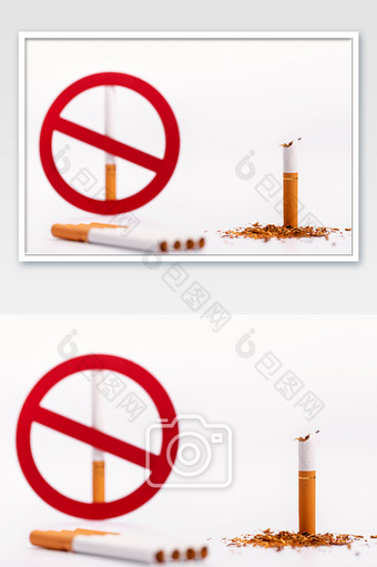 禁烟创意白色背景世界无烟日图片
