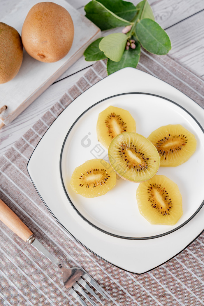 新鲜水果奇异果猕猴桃食品摄影图图片
