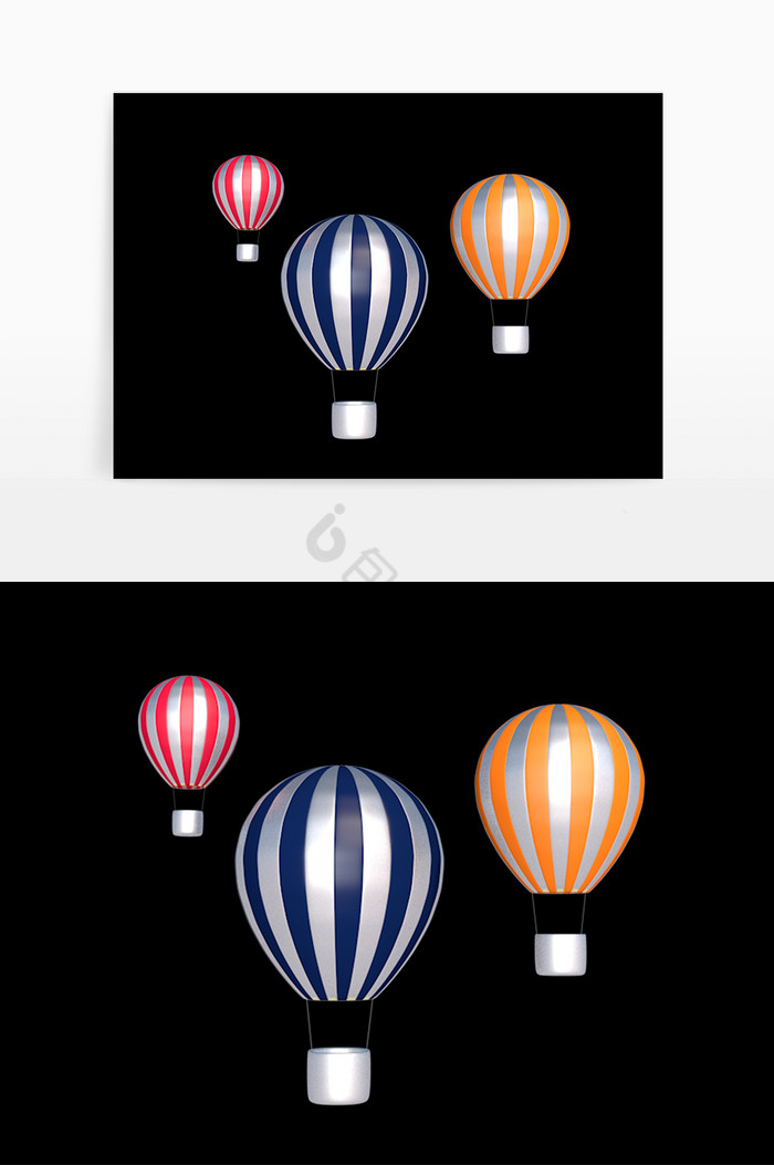 高考加油漂浮热气球装饰图片