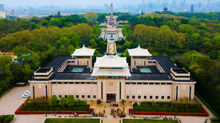 4k航拍延時南京雨花臺烈士陵園