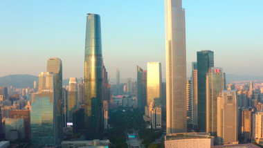 4k航拍广州CBD建筑群城市旅游宣传视频