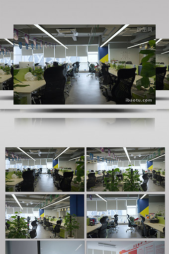 4k互联网企业办公室会议室内部实拍素材图片