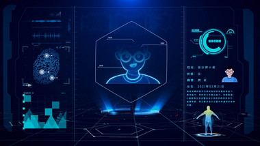 简洁科技HUD人脸识别个人信息可视化
