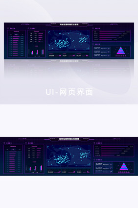 电商商城销售数据管理后台化大数据大屏界面