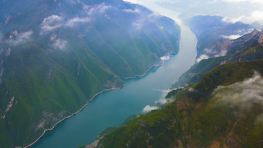 4K航拍长江三峡大好河山风景绿水青山