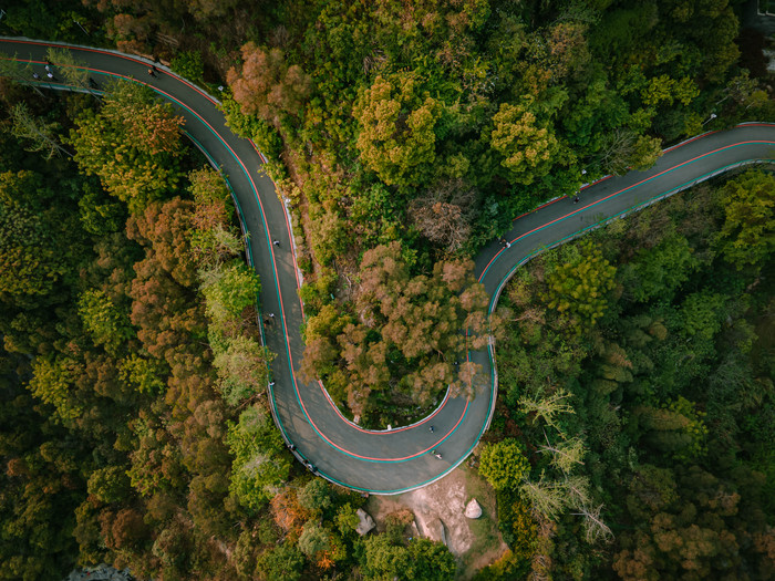 清新大气福州网红郊野公园道路图片